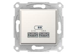 USB зарядно 2.1 A - крема SDN2710223 OLD SERIES разпродажба