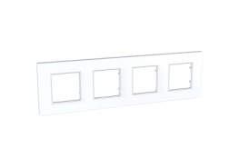 Рамка четворна Unica Quadro бяла