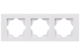 Рамка тройна хоризонтална Visage бяла