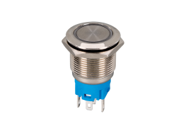 БУТОН КРЪГЪЛ С LED ИНДИКАТОР EL-2211DZG 1NO+1NC IP65 ЗЕЛЕН