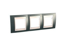 Рамка тройна Unica Plus шампанско/слонова кост ДО ИЗЧЕРПВАНЕ НА НАЛИЧНОСТИТЕ