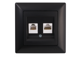 Контакт компютър+телефон Visage черен