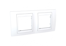 Рамка двойна Unica Plus бяла ДО ИЗЧЕРПВАНЕ НА КОЛИЧЕСТВАТА