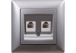 Контакт за телефон двоен Visage сив