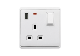 LONDON ЕДИНИЧЕН Контакт с 2Р СВ.КЛЮЧ + USB БЯЛ