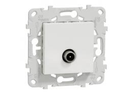 TV розетка с монтажна рамка 2 модулна бяла NU546218