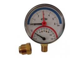 Термоманометър радиален/прав/ф 80 6bar