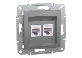 Компютърна розетка Asfora 2xRJ45 сat6 UTP стомана EPH4800162