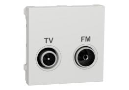 Розетка TV/RADIO 2 модулна New Unica NU345318
