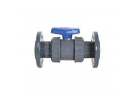 ПВЦ Кран сферичен фланшови ф63