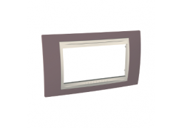 Рамка 4 модула Unica Plus бледоморав/слонова кост