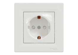 Контакт шуко със детска защита Asfora бял