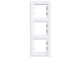 Рамка тройна вертикална Asfora бялa