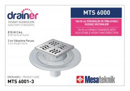 Сифон подов MESA &Oslash;50 100ммх100мм широка периферия