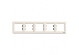 Рамка петорна хоризонтална Asfora крем