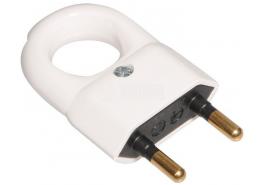 Щепсел с дръжка 6А 240V бял