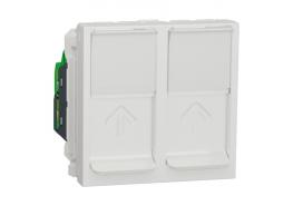 Двойна компютърна розетка RJ45 cat. 5 UTP 2 модула NU342018