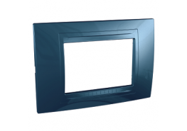 Рамка 3 модула Unica Allegro ледено син