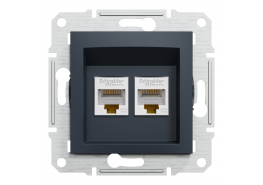 Компютърна розетка 2xRJ45 сat5e UTP антрацит EPH4400171