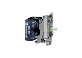 Цялостен корпус - контакт и светлинен блок, Harmony XB4, оранжев, 2НО, 110-120V