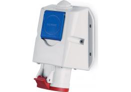 Комбиниран контакт 3P+N+Е 16A+шуко IP54 серия Optima Combi Scame