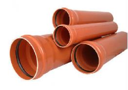 ПВЦ тръба ф250 х 6.2 SN4 5 метра муфирана