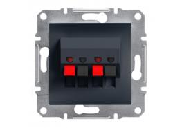 Двойна розетка за високоговорител,антрацит Asfora EPH5700171