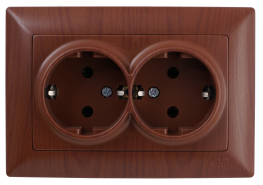 Контакт двоен Visage тъмен махагон