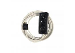 Разклонител троен черен с шнур 3метра