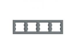 Рамка четворна хоризонтална Asfora стомана