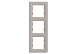 Рамка тройна вертикална Asfora бронз