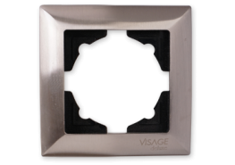 Рамка единична Visage инокс Deluxe