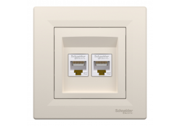 Компютърна розетка 2xRJ45 сat5e UTP крема EPH4400123