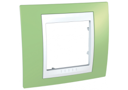Рамка единична Unica ябълково зелена/бяло ДО ИЗЧЕРПВАНЕ НА КОЛИЧЕСТВАТА