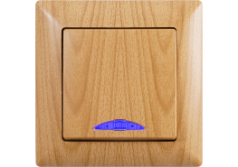 Ключ единичен светещ схема 1 Visage круша