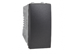 Ключ единичен схема 1 едномодулен 10A 250VAC Unica графит