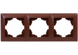 Рамка тройна Visage тъмен махагон