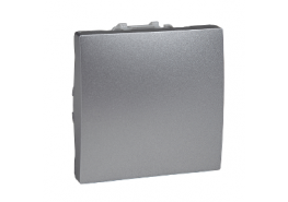 Ключ лихт бутон двумодулен 10A 250VAC механизъм Unica сребрист/алуминий