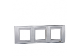 Рамка тройна Unica Top хром/алуминий