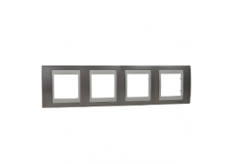 Рамка четворна Unica Plus шампанско/слонова кост ДО ИЗЧЕРПВАНЕ НА НАЛИЧНОСТИТЕ