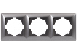Рамка тройна Visage сива