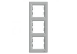 Рамка тройна вертикална Asfora алуминий