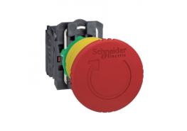 Авариен стоп бутон освобождаване чрез завъртане NC червен