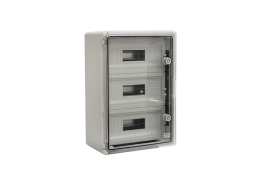 Пластмасово табло с прозрачна врата 35/50/19 IP65 3*15 модула