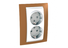 Контакт двоен Unica оранжев/бял ДО ИЗЧЕРПВАНЕ НА КОЛИЧЕСТВАТА