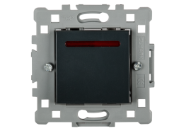 Ключ единичен схема 1 черен светещ SPLENDOR