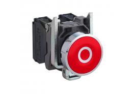 Бутон метален червен &Oslash;22 пружинно връщане обозначен О,1NC