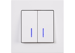 Ключ сериен светещ схема 5 Eqona бял