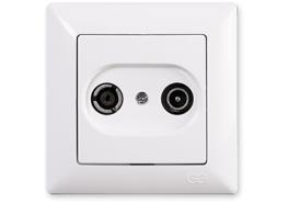 Контакт за SAT+TV Visage бял