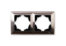 Рамка двойна Visage мат хром Deluxe